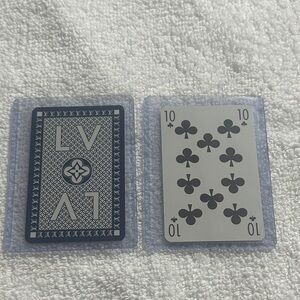 Louis Vuitton blue playing card 10 of clubs with COA